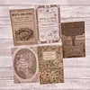 Papier Cadeau 24 Feuilles Rétro Distressed Material Paper Hand Account Film Review Foreign Book Cover Stickers