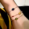 Bracelets de liaison Style de bonbon classique bleu jaune vert cristal Bangle Cube Sugar Stone Set for Women Gift (DJ1360)