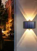 ウォールランプソーラーアウトドア4レッドウォームライト防水防水照明照明バルコニーヤードガーデンデコレーションライト