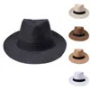 Wide Brim Hats Unisex Fashion Solid Color British Sun Hat Adult Jazz Running Cap Men Perfect