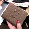 Brieftaschen Echtes Leder Frauen Brieftasche Männer Designer Luxus Taschen Kleine Ultradünne Münze Kurze Design Damen Geldbörse (Nr