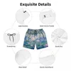 Herr shorts vatten liljor claude monet fin konsttryck badstammar snabb torr strandkläder strandbräda franska målare boardshorts