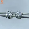 Gemstone Custom 925 Silver Moissanite Diamond Jewelry Orecchini per donna