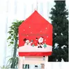 Noel Süslemeleri Yıl Merry Noel Baba Kapak Masa Sandalyesi Er Kırmızı Şapka Geri Dekorasyon Dekorasyon Damlası Teslimat Bahçesi Festival Partisi S DHMVP