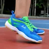 New Badminton Shoes Womens Mens Comfortable Training Shoes Anti Slip Youth Tennis Shoes Yellow Blue White Sports Sneakers