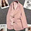 Women's Suits Blazers Insozkdg 2023 Spring Korean Fashion Suit Top Brown Coat Women Loose Straight Tube Temperament Slim Blazer Jacket 230804