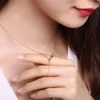 Chaînes Labb véritable collier à faire soi-même en or 18 carats broche de réglage libre chaîne Chopin femmes XL0009