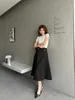 Skirts Designer P Family 23 Spring/Summer New Fashion Classic Triangle Decoration Temperament Commuter Style Versatile Half Umbrella Skirt N43R