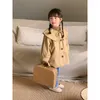 Manteau enfants Trench 2023 printemps et automne à la mode Style coréen grand revers fille poupée col Long décontracté