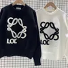 Embroidered Sweater Wool Knit Sweatshirt Loe Designer Round Neck Hoodie Top Quality Long Sleeve T Shirt Winter Warm Pullover Coat