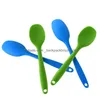 Spoons Cake Butter Spata Sile Spoon Mixing Long-Handled Cooking Utensils Tableware Kitchen Soup Mixer Tools Drop Delivery Home Garden Dhsua