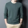 Erkek Sweaters Sonbahar Ürünleri Yüksek Kaliteli Uzun Kollu Kazak Işık Lüks İş Saf Renk Ekibi Boyun Konforlu Hoodie