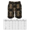 Pantaloncini da uomo Retro Evil Eye Gym Black And Gold Hawaii Board Short Pants Uomo Custom Sports Quick Dry Swimming Trunks Gift