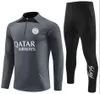 Fato de treino Paris 2023 2024 MBAPPE crianças e homens conjunto 22 23 24 psgs fato de treino manga comprida Futebol futebol Jersey kit uniforme Chandal adulto rapazes VERSÃO trackuis