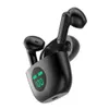 Trådlösa hörlurar Bluetooth 5.3 Quad Microphone ENC-brusreducering IPX5 Vattentät pekdesign, batterisplay, långvarig batteritid