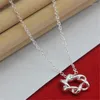 Цепи 925 Серебряное серебряное колье шестиугольное звезда 18 '' для женского подарка ювелирных изделий