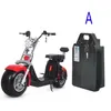 Piller şarj edilebilir 60V 20AH 25AH 30AH Lityum Pil İki Tekerlek Katlanabilir Şehir Kıyısı X7 X8 X9 Yağ Lastik Scooter Bisikleti Çıkarılabilir DHU4C