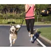 犬の襟ひもを走らせる大きな犬の協力可能なウエストシンチャーベルトヘビーデューティハンズフリーキャットリーシュミディアム