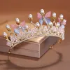 Romántica mariposa para mujer tocados de pelo perlas de imitación de cristal tiaras nupciales corona de boda de diamantes de imitación