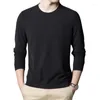 Men's Sweaters Autumn Products High Quality Long Sleeve Pullover Light Luxury Business Pure Color Crew Neck Comfortable Hoodie