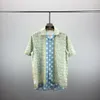 23SS Роскошная дизайнерская рубашка мужская модная геометрическая классическая печатная рубашка черная гавайская цветочная повседневная рубашка Мужская короткая рукава ZP02