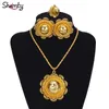 Bröllopsmycken set shamty Sudan Nigeria Eritrea Kenya Set Pure Gold Color African Habesha Style Romantic A30021 230804