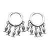 Hoop Earrings MeiBaPJ Real S925 Sterling Silver Fish Tassel Ear Ring National Style For Women Fine Weddings Jewelry