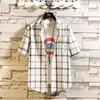 Heren Casual Shirts 2023 Zomer Heren Shirt Korea Mode Zacht Katoen Plaid Hoge Kwaliteit Brazilië Sport Top Met Korte Mouwen