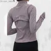 Survêtements pour femmes lulus tenues à manches longues veste de sport courte LU-38 femmes Zip Fitness hiver chaud haut de gymnastique vêtements de sport manteaux de course vêtements d'entraînement femme Z230805