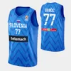 2023 Fiba Slovenia Worldball Basketball Jersey 77 Lukas Doncic Miha Lapornik Jurij Macura Blaz Mahkovic Jor Dan Morgan Aleksej Nikolic Bine prepelic Ziga Samar