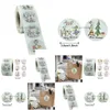 Adhesive Stickers Wholesale 500Pcs/Roll 1.5Inch Merry Christmas Circle Paper Sealing Label For Bakery Packaging Decoration Gifts Dro Dhryl