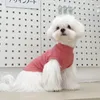 Dog Apparel Blank Shirt Pet Clothes Turtleneck Sweatshirt Sleeveless Vest Sweater For Small Dogs Chiwawa Puppy Hoodies Bottom Shirts