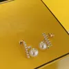 2023 Womens Premium Gold Earring Designer Stud Earring Luxury Brand Letter Design Oorbellen Mode-sieraden F1