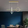 Lampade a sospensione Nordic Led Modern Minimalism Gold/Black Island Art Lampadario Cucina Soggiorno Studio di design Famiglia interna