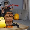 Obiekty dekoracyjne figurki Halloween Countdown Kalendarz DIY Drewniany kalendarz adwentowy melon nietoperz halloween dekoracje 230804