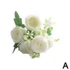 Dekorativa blommor 30 cm rosrosa siden bukett falskt bröllop hem pion blommor party artificiell diy dekoration e4j8