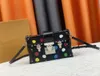 Petite Malle box Bolso cuadrado para mujer bolso de diseñador lou vitt Bolso bandolera bolso mini bolso multicolor Bolso tote de mezclilla de alta calidad Bolso de viaje alma bb