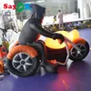 4.92 foot inflatable Ghost Death Skull Face Skeleton Rider Motorcycle Scene Courtyard Decoration
