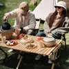 Ensembles de vaisselle ensemble de vaisselle de camping pour 4 17 pièces pique-nique couverts portables réutilisables avec poignée randonnée barbecue