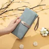 Portafogli Portafoglio da donna Fibbia con cerniera Fermasoldi in PU Pieghevole lungo Porta carte di grande capacità Portamonete Borse moda casual Pochette portatile