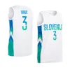 2023 Fiba Slovenia Worldball Basketball Jersey 77 Lukas Doncic Miha Lapornik Jurij Macura Blaz Mahkovic Jor Dan Morgan Aleksej Nikolic Bine prepelic Ziga Samar