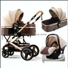 Strollers Baby Stroller 3 In 1 Mom Luxury Travel Pram Carriage Basket Babies Car Seat And Cart Mxhome Drop Delivery Baby Bdebaby D193r