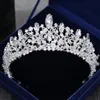 Underbara prinsessa Big Wedding Crowns Bridal Jewel Headpieces Tiaras Women Silver Metal Cryst European Headpieces Jewelry Bridal AC2153