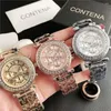 Wristwatches Sdotter Luxury Ladies Contena Watch Fashion Rhinestone Women Quartz Rose Gold Wrist Women's Relogio Feminino Reloj