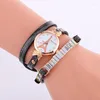 Wristwatches 100pcs/Lot Fashion Tower Tower Wrap on Lady Watch Elegance Quartz Rose Gold Case Wristwatch Wuster Weave Casual