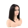 Brazylijskie 2x6 koronkowe zamykanie bob Wej jedwabisty prosto 10-16 cali 100% produktów ludzkich włosów naturalny kolor