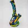 6.5 pulgadas Camuflaje Color Cubilete Diseño Silicona Tubería de agua Bong Con 14 mm Tazón de vidrio Downstem Irrompible Dab Oil Rig Bongs