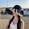 Wide Brim Hats Hiking Hat Stylish Women's Ultralight Uv Resistant Sun Solid Color Visor For Summer Beach Ladies Large