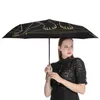 Parapluies Tigre 3 Pli Auto Parapluie Minimaliste Art Astro Géométrie Ligthweight Coupe-Vent Noir Manteau Pour Hommes Femmes