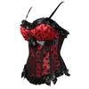 Bustiers & Corsets Bustier Corset Femme Top To Wear Out Vintage Polka Dots Gorset Strap Padded Cup Plus Size Corsetto Carnival Party